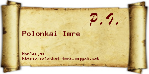 Polonkai Imre névjegykártya