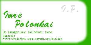 imre polonkai business card